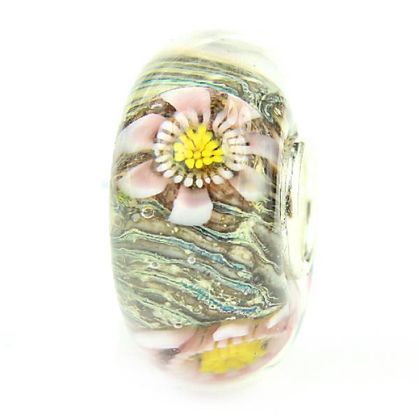 Soft Pink Underwater Flower - Elfbeads Glass